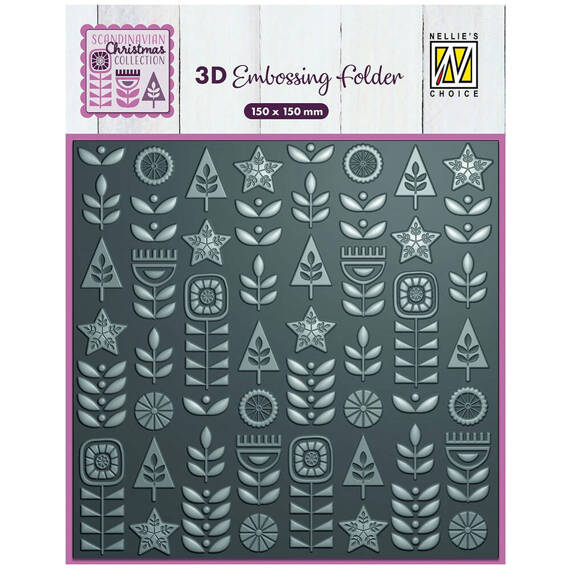 Folder do embossingu - Nellie's Choice - EF3D93 Scandinavian flowers