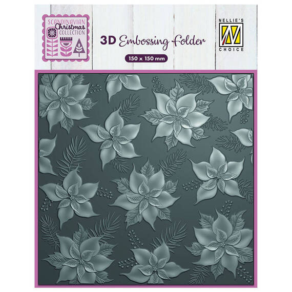 Folder do embossingu - Nellie's Choice - EF3D97 Poinsettia poinsecja