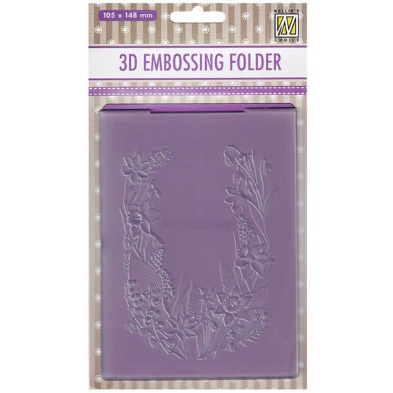 Folder do embossingu - Nellie's Choice - Flower Frame kwiaty żonkile