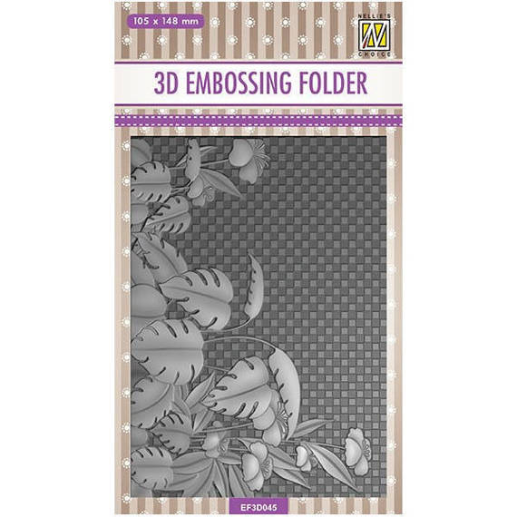 Folder do embossingu - Nellie's Choice - Liście tropikalne