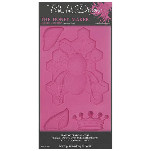 Foremka silikonowa - Pink Ink Designs - The Honey Maker pszczoła osa plaster miodu