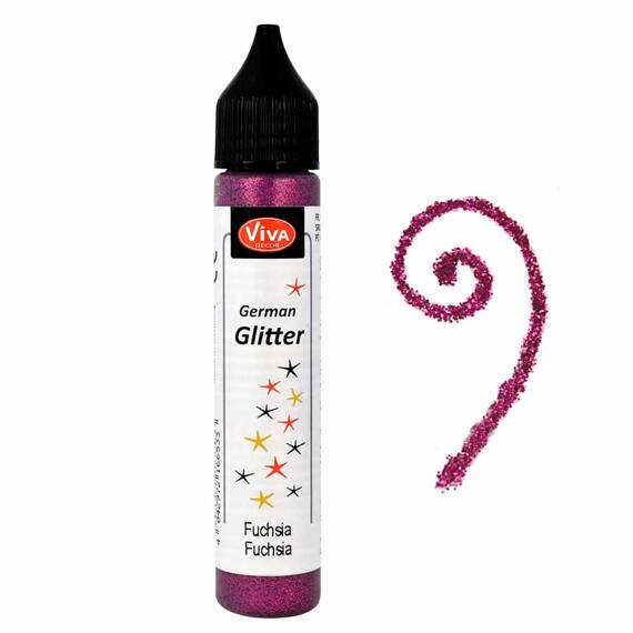 German Glitter - Fuchsia - różowy brokat fuksja