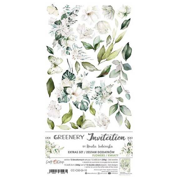 Greenery Invitation - Craft o'clock - zestaw dodatków - kwiaty