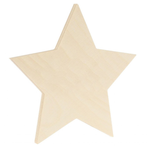 Gwiazda drewniana komplet 3szt