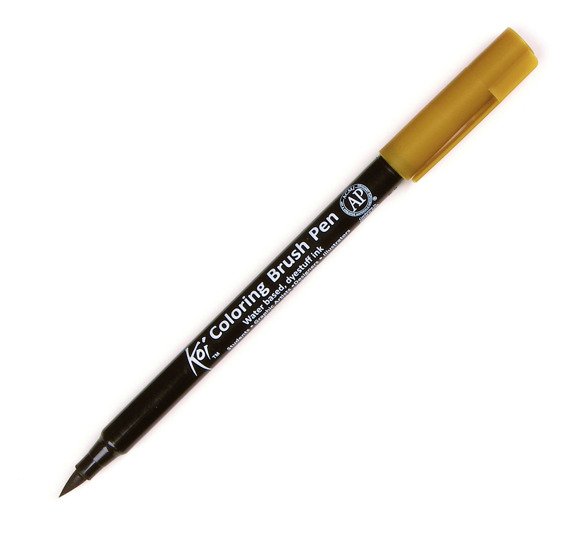 KOI Coloring Brush Pen - Raw Umber #47