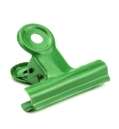 Klips metalowy zielony 51mm - 1szt