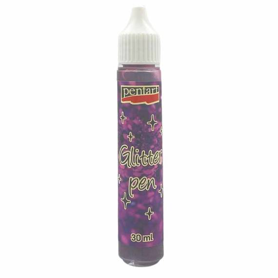 Konturówka brokatowa Glitter pen - Pentart - 30ml fioletowy/purple