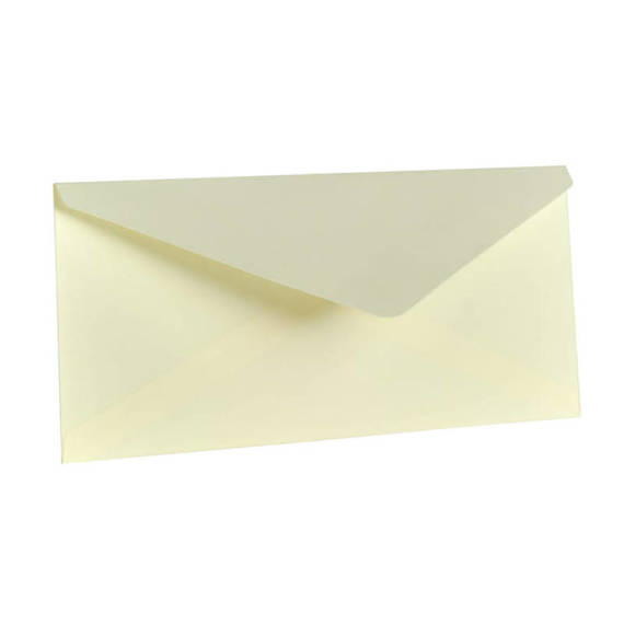 Koperta do kartki DL kremowa 11x22 - Rzeczy z papieru
