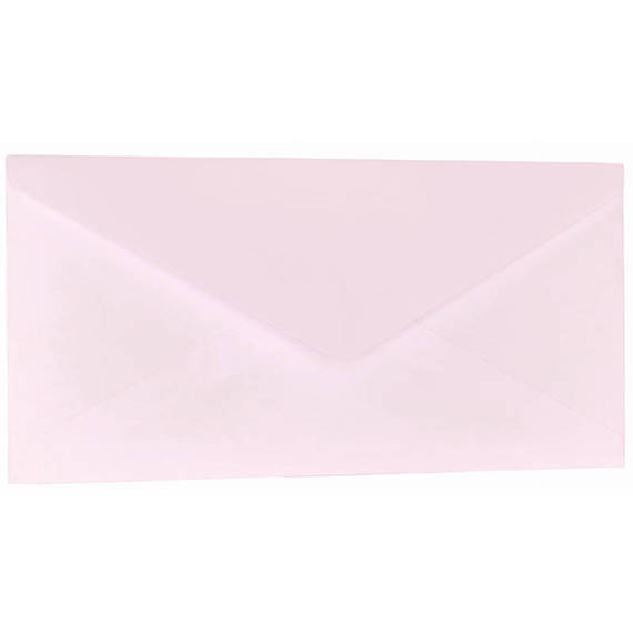 Koperta do kartki DL różowa 11x22 - Rzeczy z papieru