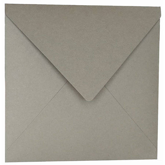 Koperta do kartki szara 15x15 - Rzeczy z papieru
