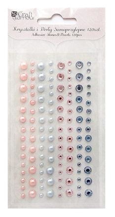 Kryształki i perły - Sweet Pink & Blue - 120szt