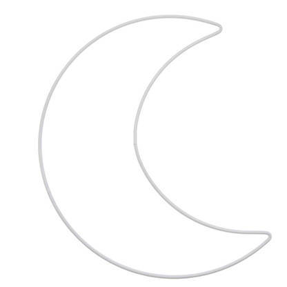 Księżyc / obręcz do łapacza snów białe 30cm
