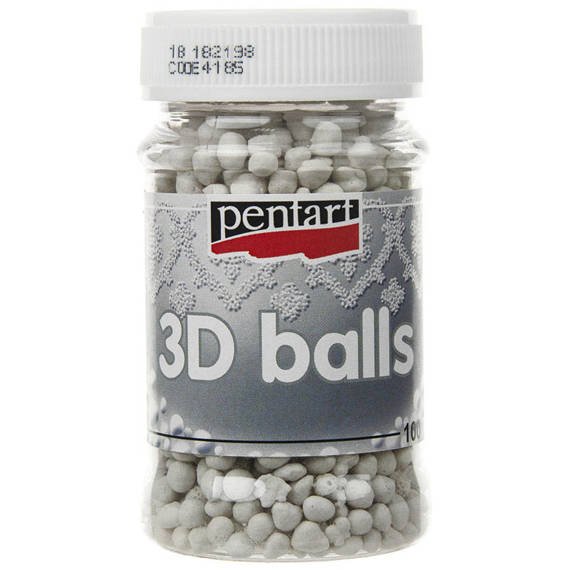 Kulki 3D balls duże, 100 ml - Pentart, mikrokulki