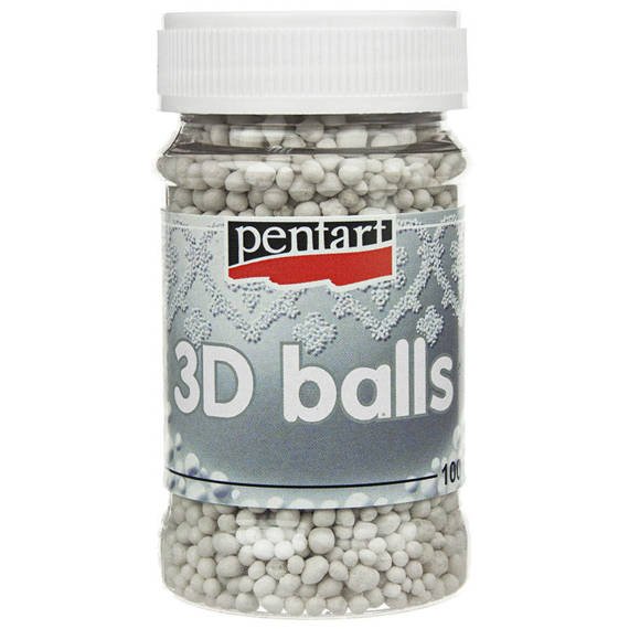 Kulki 3D balls małe 100ml - Pentart, mikrokulki  