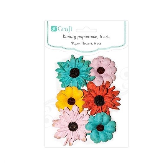 Kwiaty papierowe 6 szt - Tropical Dreams - DPCraft CEKP-036