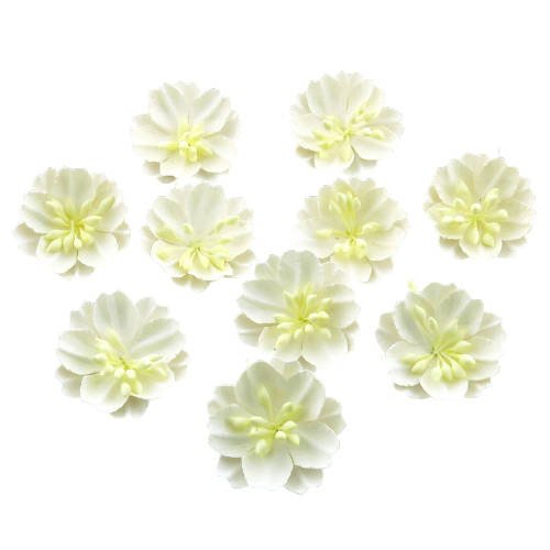 Kwiaty papierowe białe 30szt - zestaw A