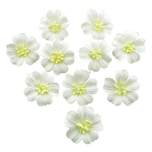 Kwiaty papierowe białe 30szt - zestaw B
