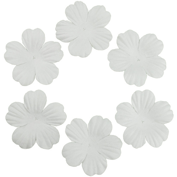 Kwiaty / płatki - białe - 45mm - 100szt