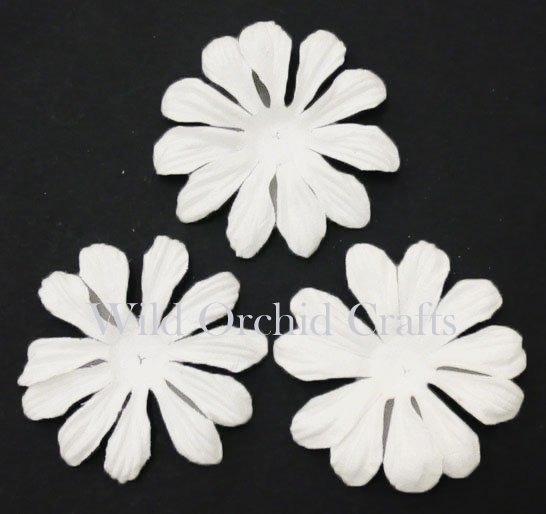 Kwiaty / płatki kwiatów białe - 65mm - 100szt