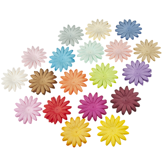 Kwiaty / płatki - mix kolorów - 50mm - 100szt