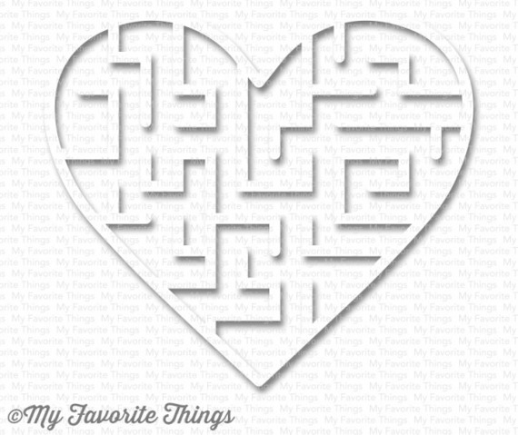 Labirynty do shaker boxa Heart Maze Shapes - White / labirynt serce