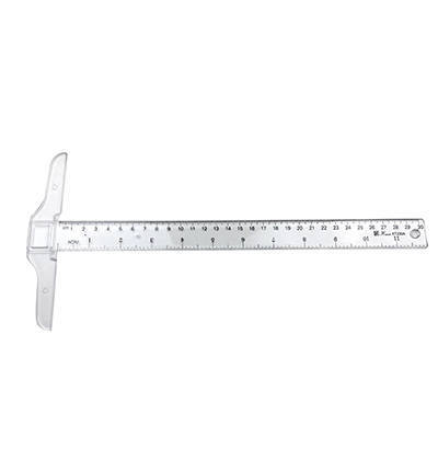 Linijka plastikowa z ogranicznikiem 30 cm T-ruler