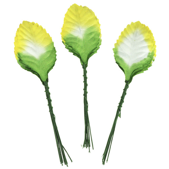 Liście żółto-zielone 25mm - 100szt