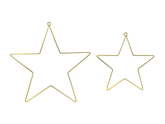 Metalowe zawieszki dekoracyjne gwiazdy - 2szt