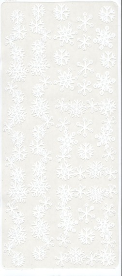 Naklejka ozdobna - Śnieżynki - biała 1876B
