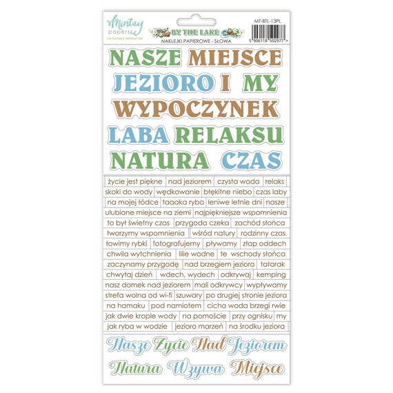 Naklejki - Mintay - By The Lake - Słowa polskie