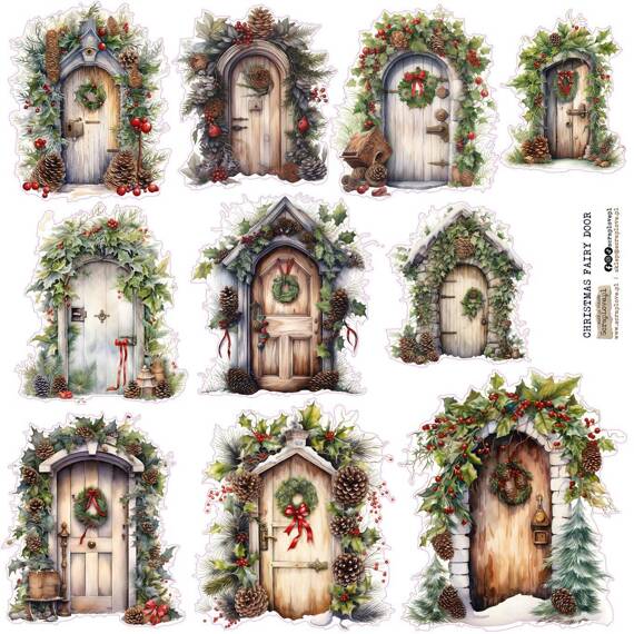 Naklejki - ScrapLove - Christmas fairy door 1