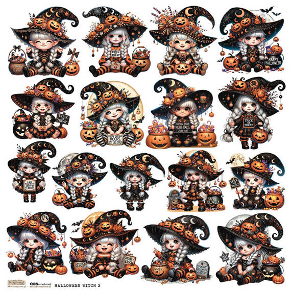 Naklejki - ScrapLove - Halloween Witch 2 czarownice