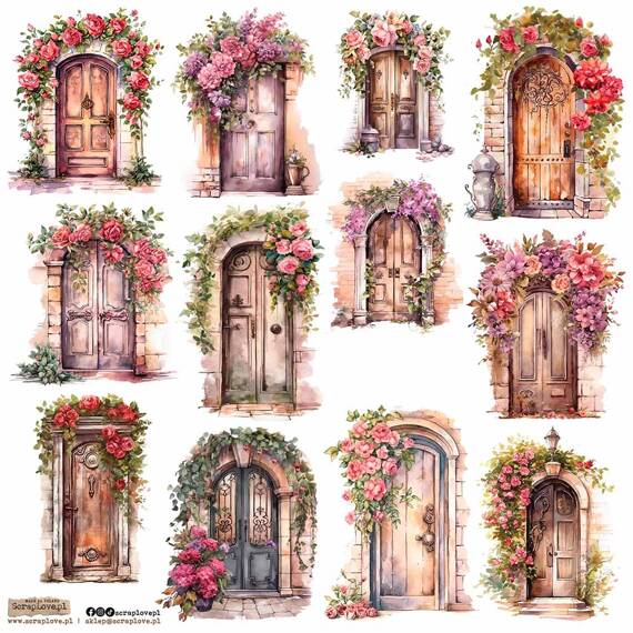 Naklejki - ScrapLove - Romantic Door 1