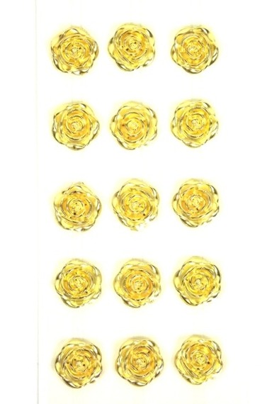 Naklejki różyczki złote 15mm