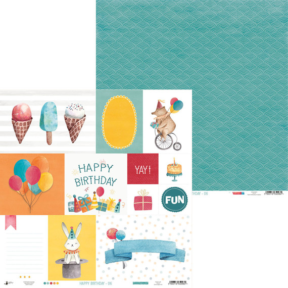 Papier 30x30 - P13 - Happy Birthday 06