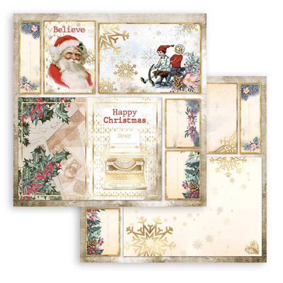 Papier 30x30 - Stamperia - Romantic Christmas Mikołaj