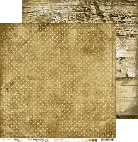 Papier do scrapbookingu 30,5x30,5 - Craft o'clock - Brown Mood 06