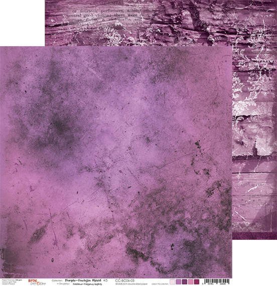 Papier do scrapbookingu 30,5x30,5 - Craft o'clock - Purple-Fuchsia Mood 03