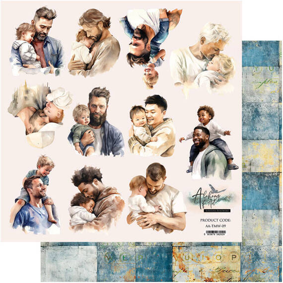 Papier do scrapbookingu 30x30 - Alchemy of Art - The Men's World