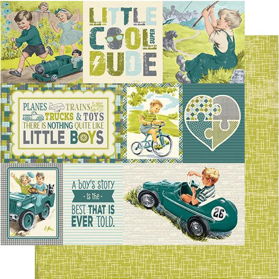 Papier do scrapbookingu 30x30 - Authentique - Youngster Six