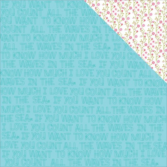 Papier do scrapbookingu 30x30 - Bella Blvd - Secret of the Sea - Count the Waves