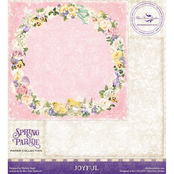 Papier do scrapbookingu 30x30 - Blue Fern Studios - Joyful / Spring