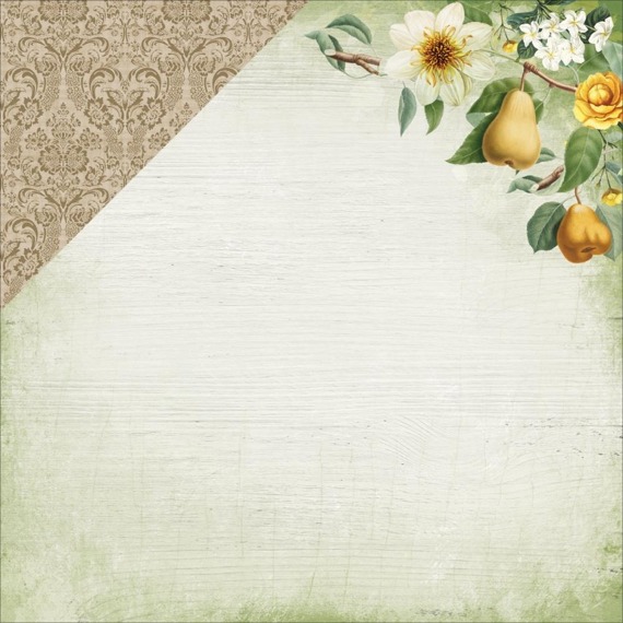 Papier do scrapbookingu 30x30 - Kaisercraft - Golden Grove Collection - Sweet Pear