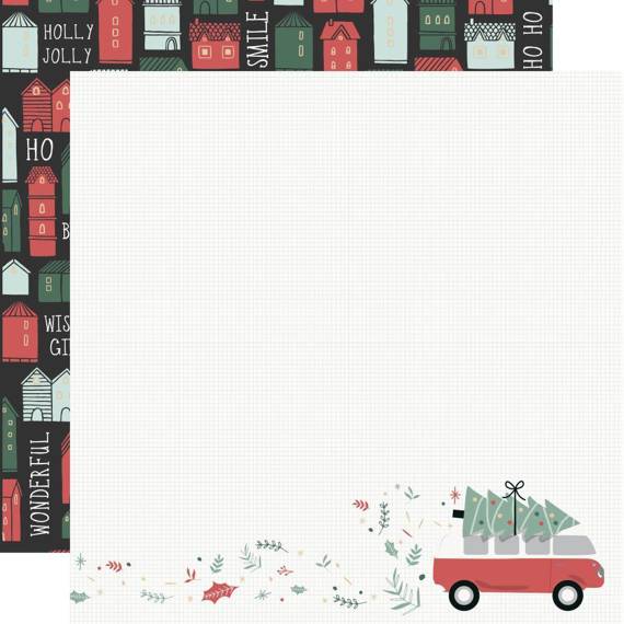 Papier do scrapbookingu 30x30 - Kaisercraft - Peppermint Kisses - Combi Christmas