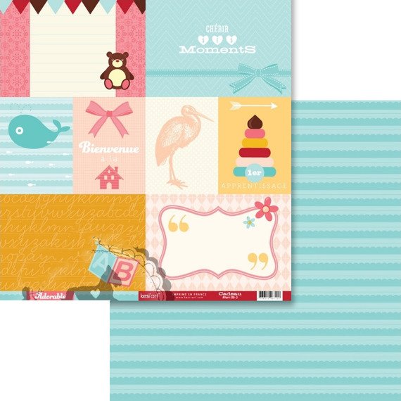 Papier do scrapbookingu 30x30 - Kesi'Art - Cadeau