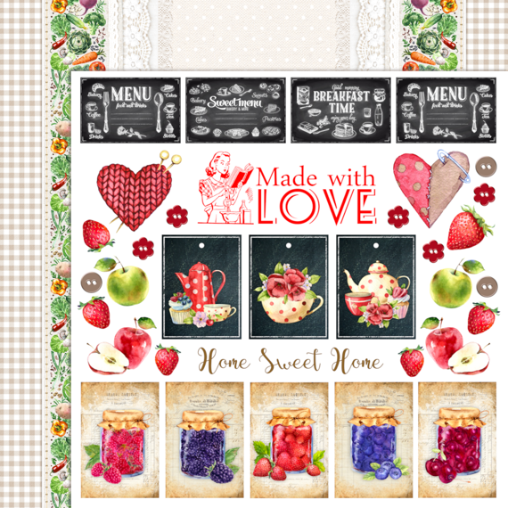 Papier do scrapbookingu 30x30 - Lemoncraft - Delicious 04