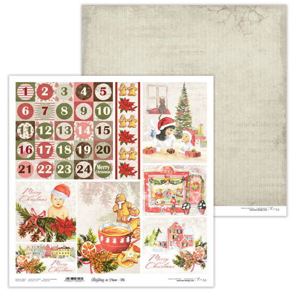 Papier do scrapbookingu 30x30  - Lexi Design - Christmas in Town 06