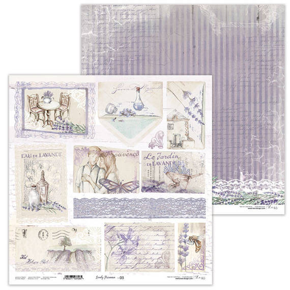 Papier do scrapbookingu 30x30  - Lexi Design - Lovely Provence 03