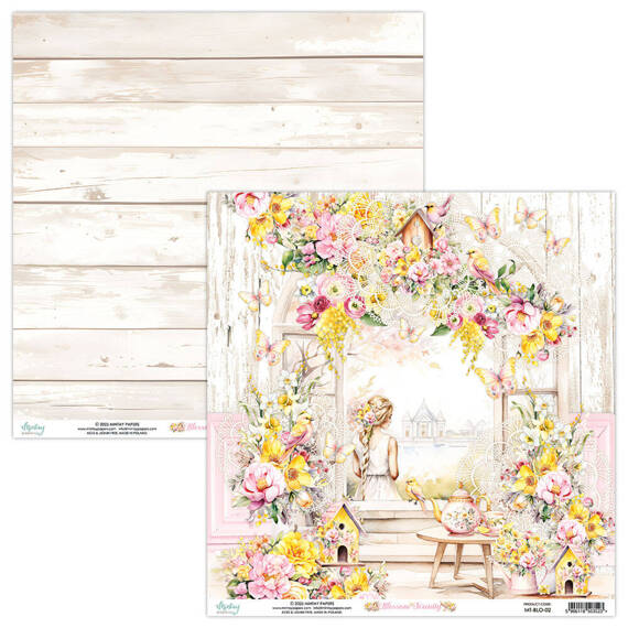 Papier do scrapbookingu 30x30 - Mintay - Blossom Serenity 02