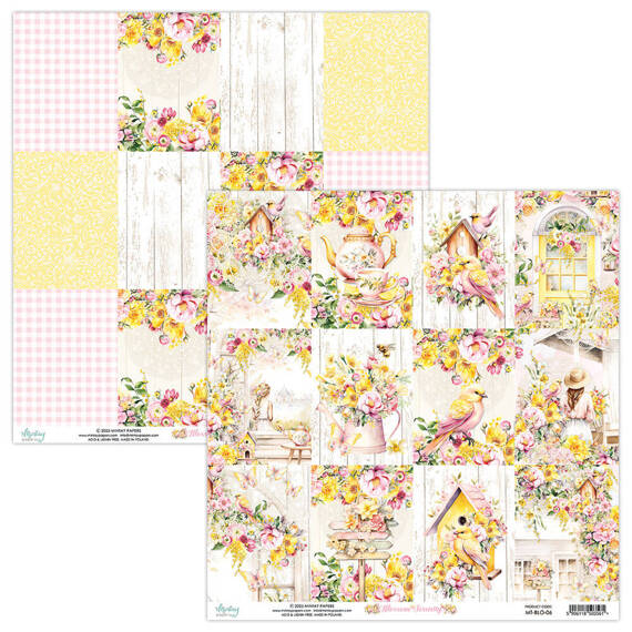 Papier do scrapbookingu 30x30 - Mintay - Blossom Serenity 06